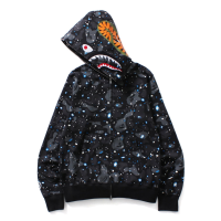 BAPE Space Camo Shark WGM Full-Zip Hoodie Black