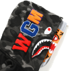 BAPE tiger head double hood camouflage patchwork hoodie