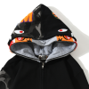 BAPE tiger head double hood camouflage patchwork hoodie