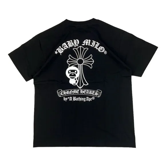 bape_x_chrome_hearts_baby_milo_t_shirt_black_1C4F7E85D0B1C BAPE x Chrome Hearts Baby Milo T-shirt Black