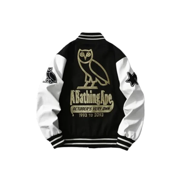 bape_x_ovo_varsity_jacket_cotton_coat_black_1BF196BBBBE10 BAPE x OVO Varsity Jacket Cotton Coat Black