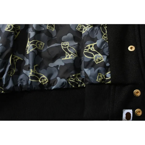 bape_x_ovo_varsity_jacket_cotton_coat_black_1BF196BC15D19 BAPE x OVO Varsity Jacket Cotton Coat Black