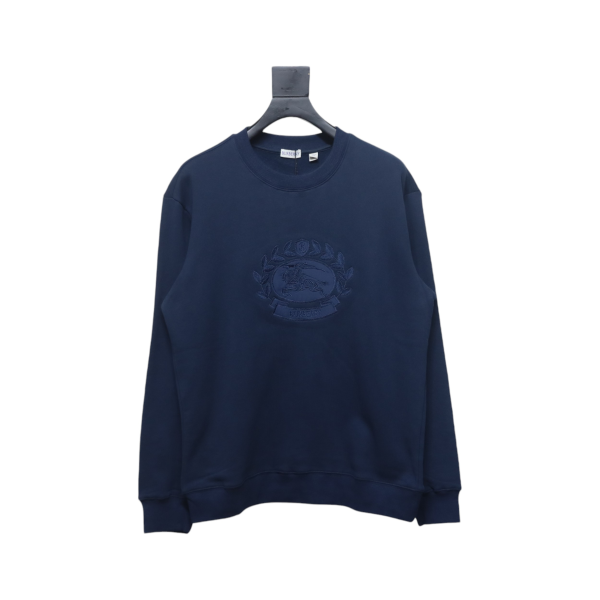 Burberry BBR 24Fw Oak Horse Embroidery Navy Blue Crewneck Sweatshirt Burberry BBR 24Fw Oak Horse Embroidery Navy Blue Crewneck Sweatshirt