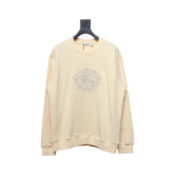 Burberry BBR 24Fw Oak Horse Embroidery Off-White Crewneck Sweatshirt Burberry BBR 24Fw Oak Horse Embroidery Off-White Crewneck Sweatshirt