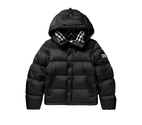 Burberry Hooded Puffer Jacket with Hood Burberry Hooded Puffer Jacket with Hood