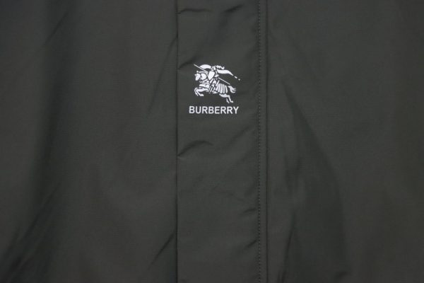 burberry_horse_logo_on_arm_plus_cotton_olive_green_hooded_jacket_1B6032EB15216 Burberry Horse Logo on Arm Plus Cotton Olive Green Hooded Jacket