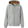 Burberry Letter Graphic Cotton Blend Zip Hoodie Pale Grey Melange Burberry Letter Graphic Cotton Blend Zip Hoodie Pale Grey Melange