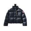 Canada goose Short Large Plaid Puff Down Jacket Black Canada goose Short Large Plaid Puff Down Jacket Black