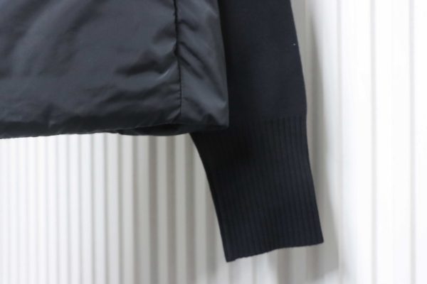 _canada_goose__plaid_hooded_knit_jacket_black_1D0E5E8DB6A10 Canada goose Plaid Hooded Knit Jacket Black