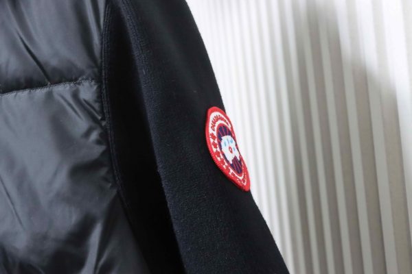 _canada_goose__plaid_hooded_knit_jacket_black_1D0E5E901E812 Canada goose Plaid Hooded Knit Jacket Black