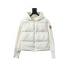 Canada goose Plaid Hooded Knitted Jacket White Canada goose Plaid Hooded Knitted Jacket White