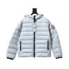 Canada Goose Puff Plaid Down Jacket White Canada Goose Puff Plaid Down Jacket White