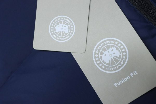 _canada_goose__stand_collar_large_plaid_down_jacket_dark_blue_1D0E6005CF11B Canada goose Stand collar large plaid down jacket dark blue