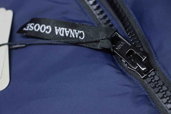 _canada_goose__stand_collar_large_plaid_down_jacket_dark_blue_1D0E6007B2E13 Canada goose Stand collar large plaid down jacket dark blue