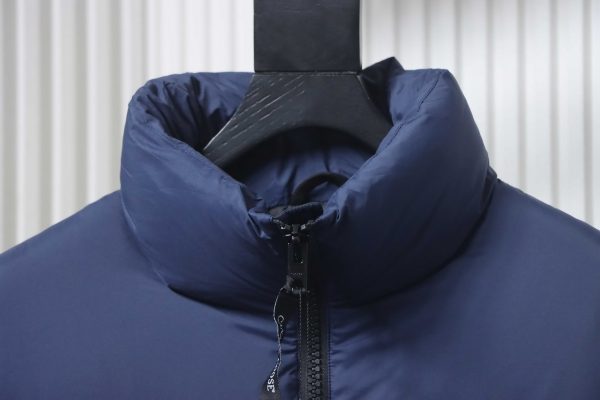 _canada_goose__stand_collar_large_plaid_down_jacket_dark_blue_1D0E60199491D Canada goose Stand collar large plaid down jacket dark blue