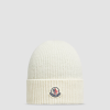 Moncler Cashmere & Wool Beanie White Moncler Cashmere & Wool Beanie White