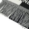chanel_wool_tassel_scarf_white_and_black_1D186B1019F13 Chanel wool tassel scarf white and black