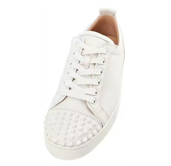 christian_louboutin__louis_junior_spikes_sneakers_white_1C5B3AC3D4A1F Christian Louboutin Louis Junior Spikes Sneakers White