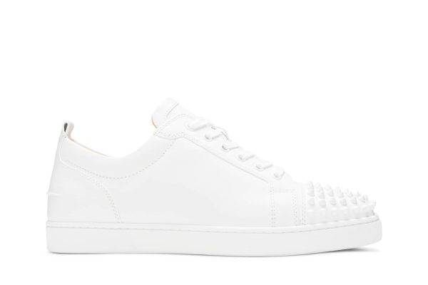 christian_louboutin_louis_junior_spikes_cap_toe_leather_sneakers_white_1CEC82BC85419 CHRISTIAN LOUBOUTIN Louis Junior Spikes Cap-Toe Leather Sneakers White