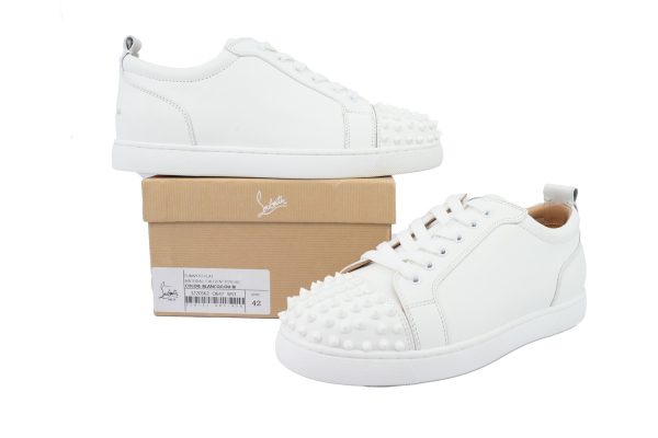 christian_louboutin_louis_junior_spikes_white_1C536EA260212 Christian Louboutin Louis Junior Spikes White