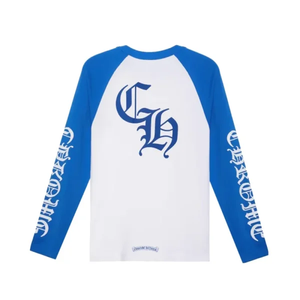 chrome_hearts_ch_baseball_shirt_white_blue_ch_536_1CEDD9365AA10 Chrome Hearts CH Baseball Shirt White/Blue CH-536