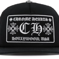 Chrome Hearts CH Hollywood Trucker HatBlack/Black Chrome Hearts CH Hollywood Trucker HatBlack/Black