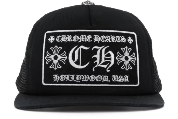Chrome Hearts CH Hollywood Trucker HatBlack/Black Chrome Hearts CH Hollywood Trucker HatBlack/Black