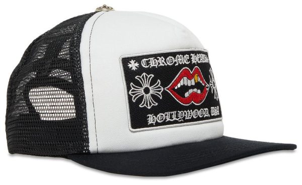 chrome_hearts_chomper_hollywood_trucker_hat__black_white__1CE8E8C0B3811 Chrome Hearts Chomper Hollywood Trucker Hat 'Black/White'