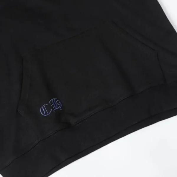 Chrome Hearts Cross Sanskrit Colorful Letters Embroidery Print Hoodie Black