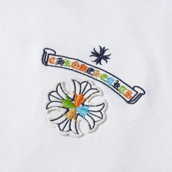 chrome_hearts_cross_sanskrit_colorful_letters_embroidery_print_hoodie_white_1CF49019B8912 Chrome Hearts Cross Sanskrit Colorful Letters Embroidery Print Hoodie White