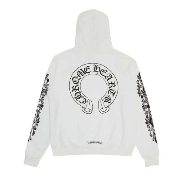 chrome_hearts_floral_horseshoe_hoodie__white__1C4F6DE96CE1E Chrome Hearts Floral Horseshoe Hoodie 'White'