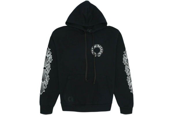 Chrome Hearts Horse Shoe Floral Hoodie Black Chrome Hearts Horse Shoe Floral Hoodie Black