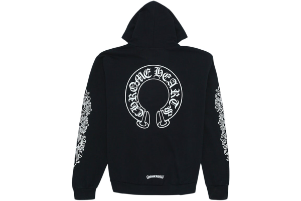 chrome_hearts_horse_shoe_floral_hoodie_black_1C6BE5758BB1C Chrome Hearts Horse Shoe Floral Hoodie Black