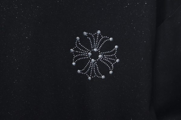 chrome_hearts_hot_diamond_logo_glitter_short_sleeve_black_1C42BFEBC2D12 Chrome Hearts Hot diamond logo glitter short sleeve black