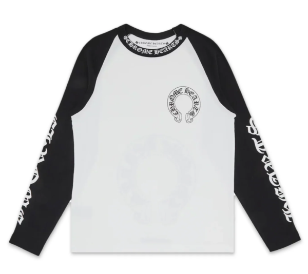 Chrome Hearts Horseshoe Baseball Shirt White/Black Chrome Hearts Horseshoe Baseball Shirt White/Black