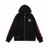 Chrome Hearts Made In Hollywood Plus Cross Zip Up Hoodie Black/Red