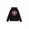 Chrome Hearts Made In Hollywood Plus Cross Zip Up Hoodie Black/Red