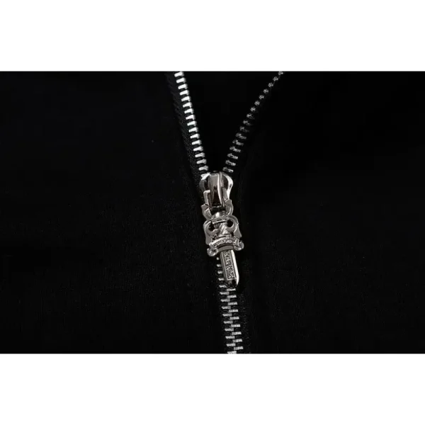 Chrome Hearts Made In Hollywood Plus Cross Zip Up Hoodie Black/Red