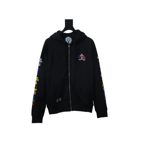 Chrome Hearts Multi Color Cross Hoodie Black Chrome Hearts Multi Color Cross Hoodie Black