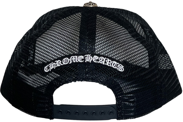Chrome Hearts Multi Color Crosses Trucker Hat Black/White