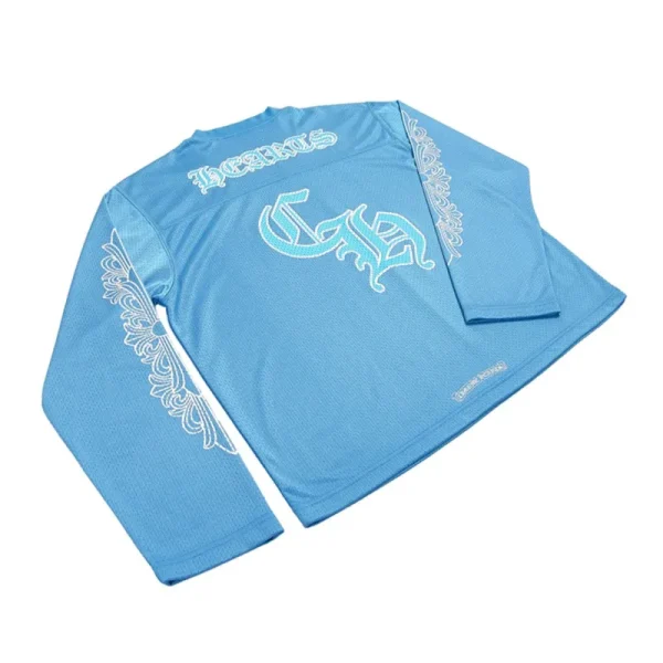 chrome_hearts_sports_mesh_warm_up_jersey_blue_1C9240455841C Chrome Hearts Sports Mesh Warm Up Jersey Blue