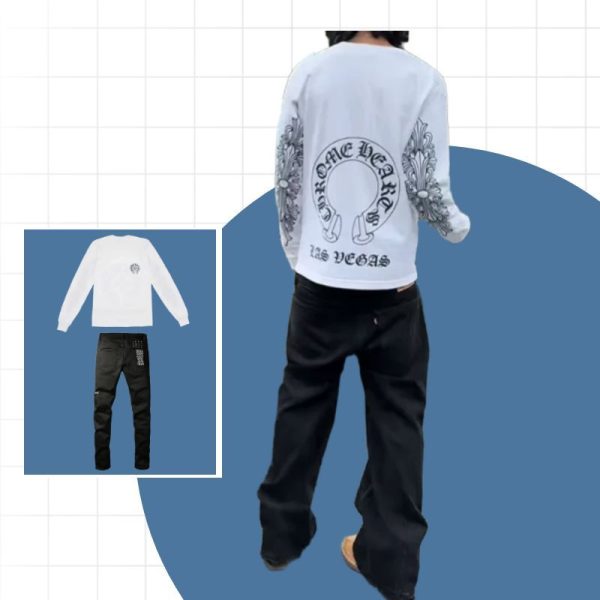 Chrome Hearts T-shirt+Ksubi Jeans