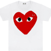 Comme des Garcons Play Red Heart Emblem T-shirt White