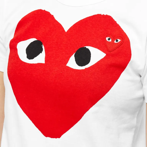 Comme des Garcons Play Red Heart Emblem T-shirt White