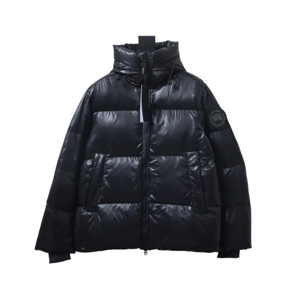Canada Goose Puff Plaid Down Jacket Black Canada Goose Puff Plaid Down Jacket Black