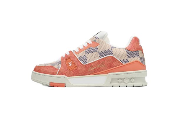 PK God Batch LOUIS VUITTON Trainer White Orange PK God Batch LOUIS VUITTON Trainer White Orange