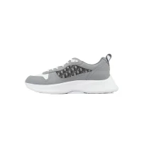 Dior B25 Runner Grey Smooth Calfskin Oblique Jacquard 3SN299ZIR- H165
