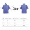 Dior Oblique Relaxed Fit T Shirt Terry Cotton Jersey Blue