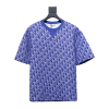 Dior Oblique Relaxed Fit T Shirt Terry Cotton Jersey Blue