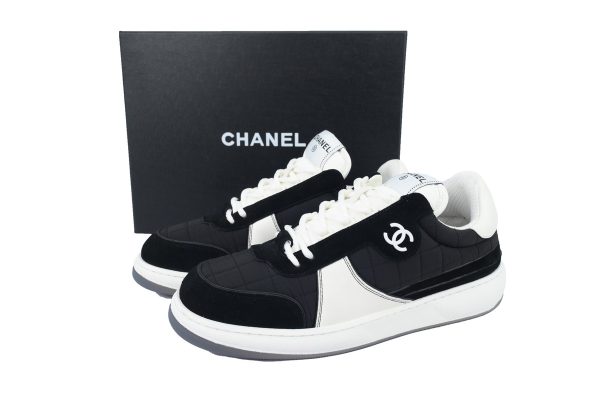 PK God Batch Chanel Stylish Skateboarding Shoes Black White
